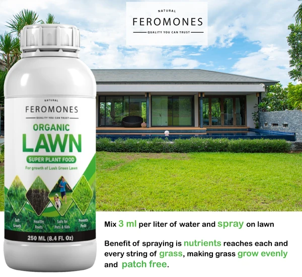 Feromones Organic Lawn Growth Super Plant Food Potting Mixture, - 250 ML