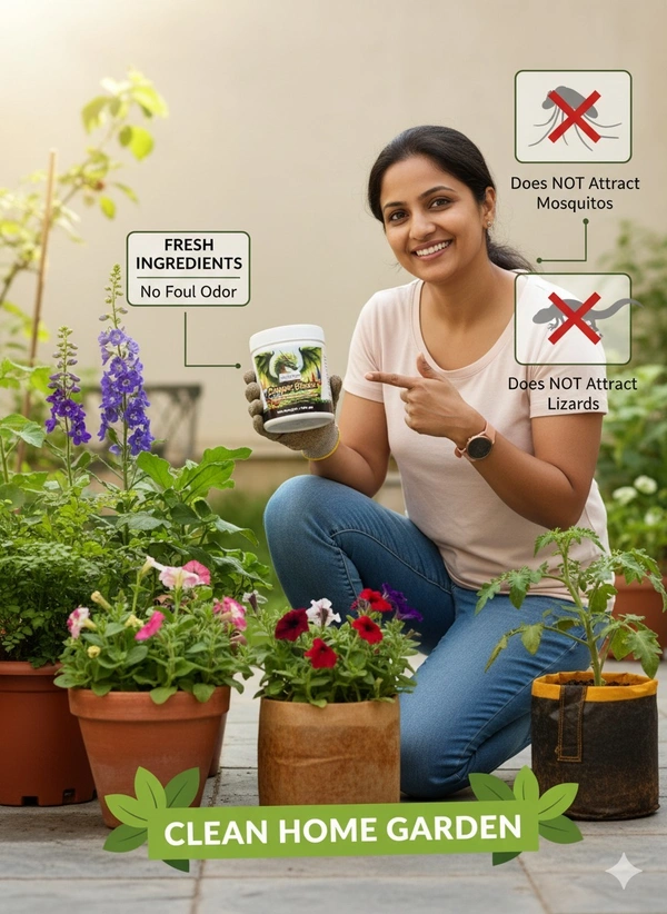 Feromones Dragon Bloom Home Gardening Fertilizer granules - For Mess free home Gardening - 750 Gram
