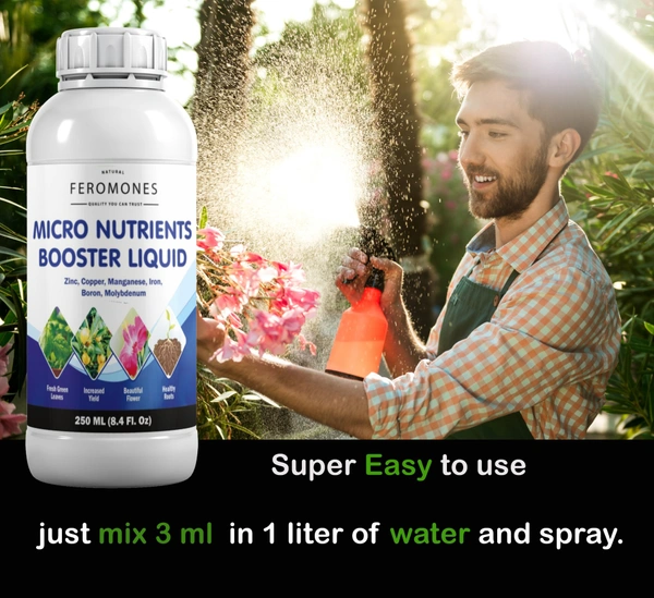 Feromones Micronutrient Fertilizer For Plants - For Healthy Plant Growth and Flowering Fertilizer - 250 Ml