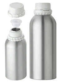 Aluminum Bottle With Cap and Inner Plug - 1 Ltr