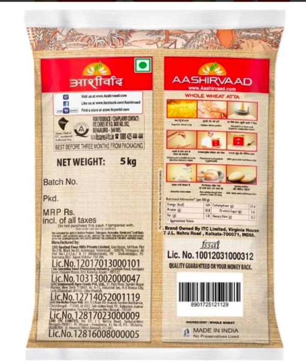 Aashirvaad Shudh Chakki Atta 5 Kg Rs 235