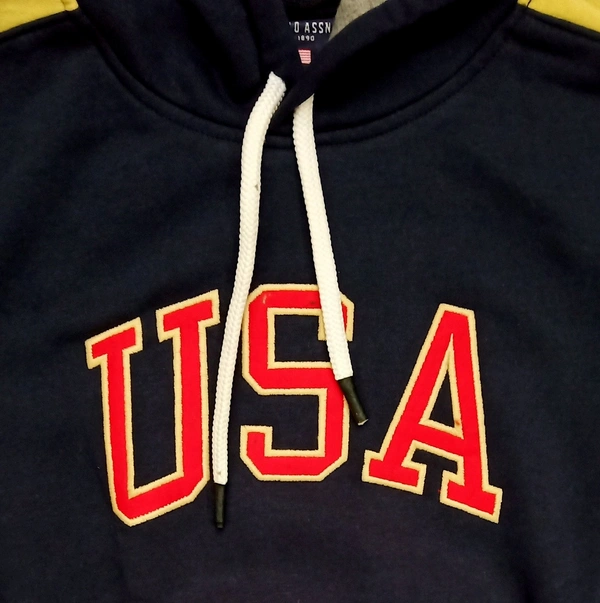 U.S. Polo First Sport Trending Mens Hoodies  - Blue, M