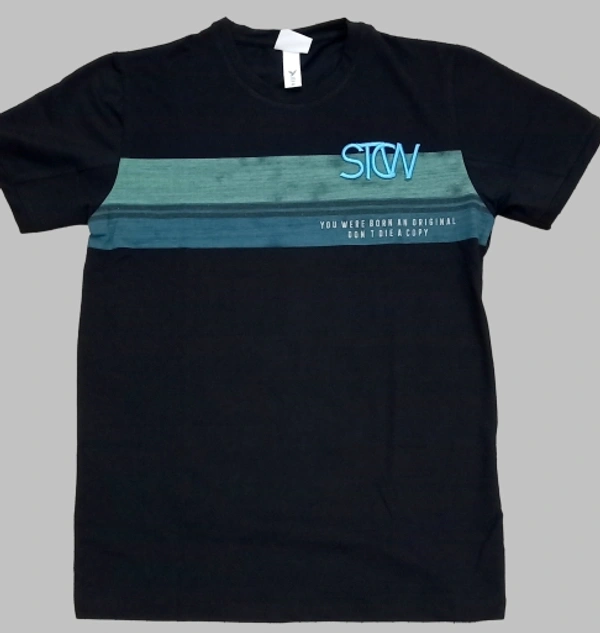 HIGH DENSITY Mens Half Sleeve Tshirt  - Black, 40