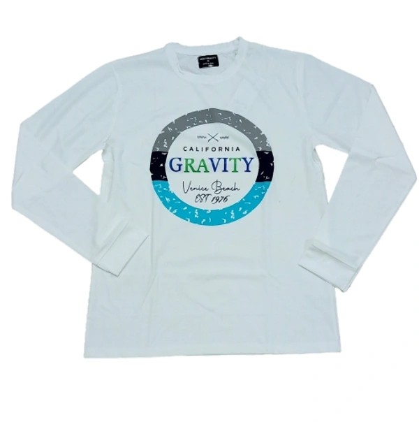 Zero Gravity White Mens Full Sleeve Tshirt  - White, 40