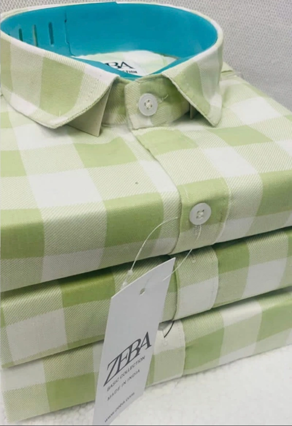 ZEBA PREMIUM GREEN MENS SHIRT  - Mint Green, L