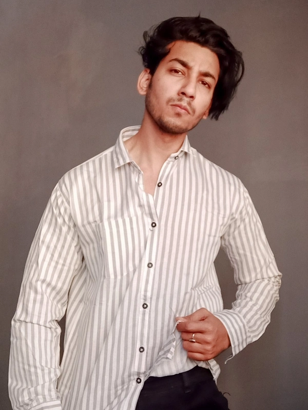 ZEBA PREMIUM Men ZEBA NEW CO PREMIUM GREY MENS SHIRT  - M, Nobel