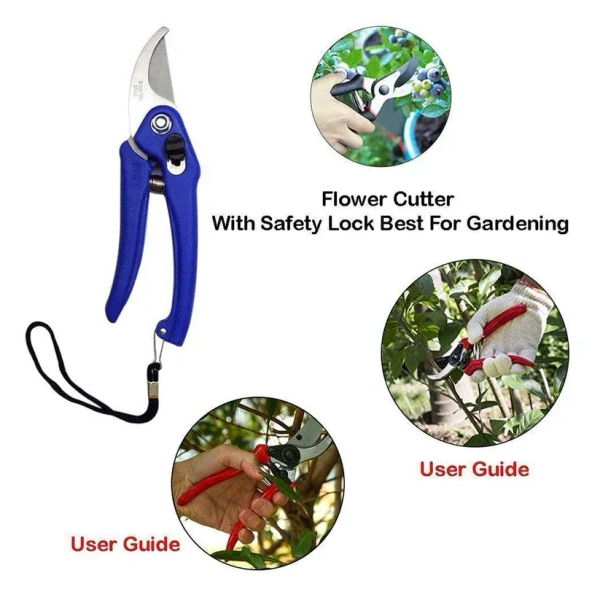 Garden Shears Pruners Scissor for Cutting Branches, Flowers, Leaves, Pruning Seeds - EASY RETURN
