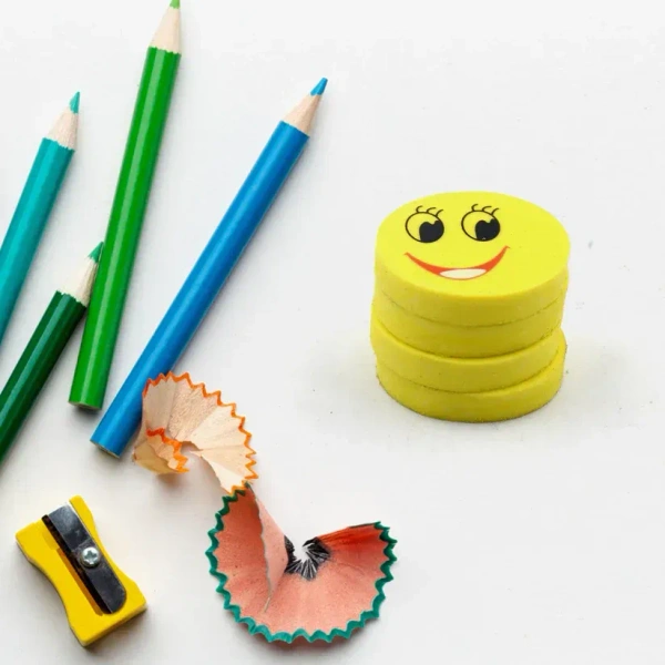 Cute Smile Emoji Eraser Set – Perfect for Kids (4pc Set) - EASY RETURN