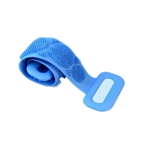 Silicone Body Back Scrubber Double Side Bathing Brush for Skin Deep Cleaning - EASY RETURN