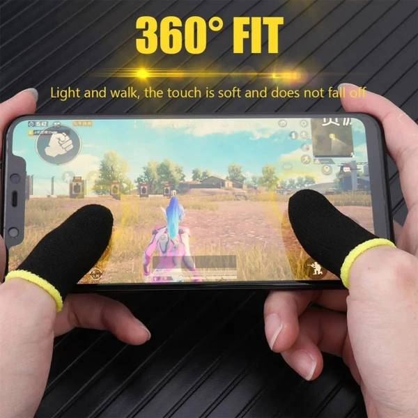 Thumb & Finger Sleeve for Mobile Gaming (4 Pair) – Best Choice for PUBG, COD, Free Fire - free, EASY RETURN