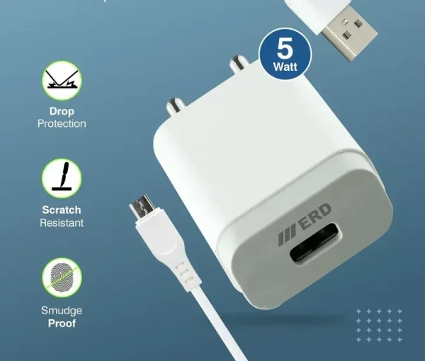 ERD TC-11 Charger With Micro USB Cable 5V/3Amp (5W)