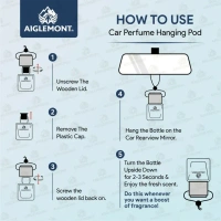 Aiglemont's Remember Car Perfume Hanging Pod | Car Air Freshener | Car Accessories - YES, REMEMBER