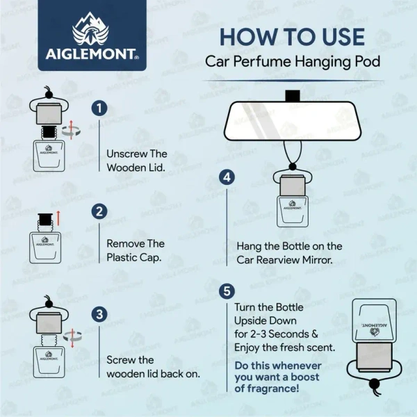 Aiglemont's Remember Car Perfume Hanging Pod | Car Air Freshener | Car Accessories - YES, REMEMBER
