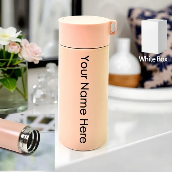 Customized / Personalized Vacuum Insulated Stainless Steel, Double walled (500 ML Approx / Mix Color & Design) - ONLINE