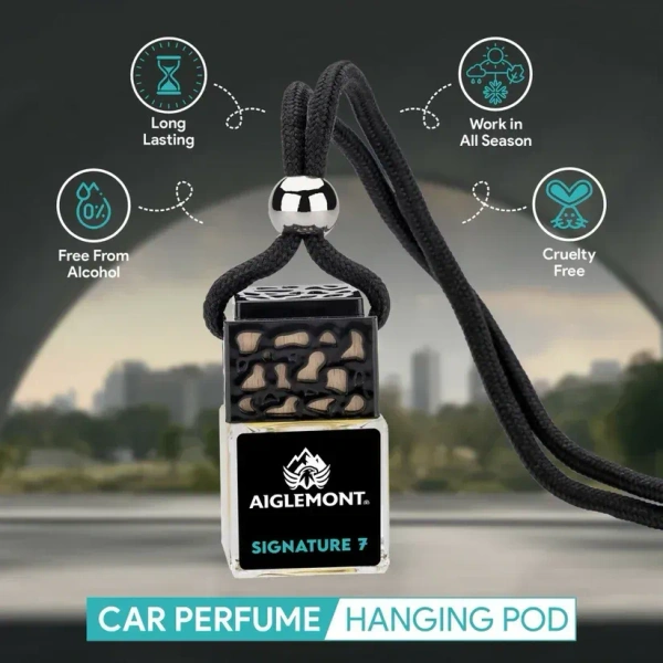 Aiglemont's Signature 7 Car Perfume Hanging Pod | Car Air Freshener | Car Accessories - YES, SIGNATURE 7
