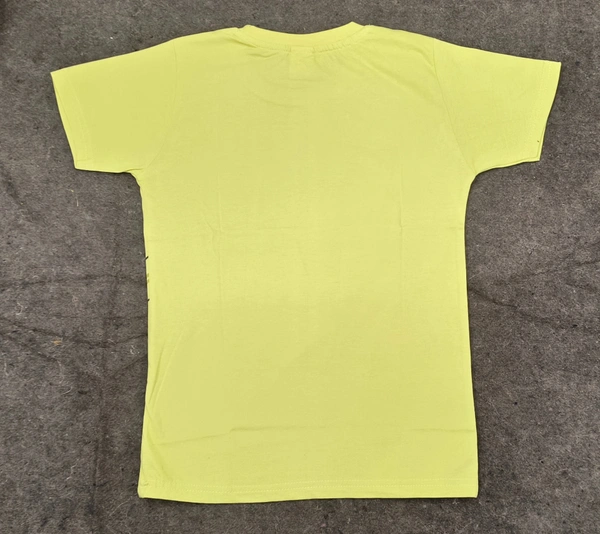 kids summer t shirt   boyes  - yellow, 5-6
