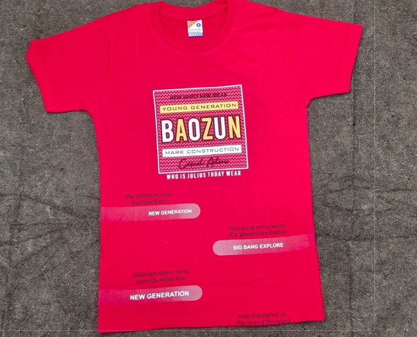 kids summer t shirt   boyes  - RED, 8-9