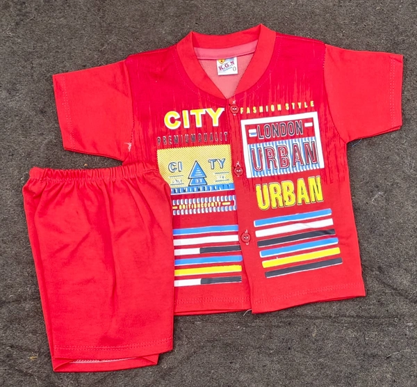 baby bron t shirt  - red, 0-2 month