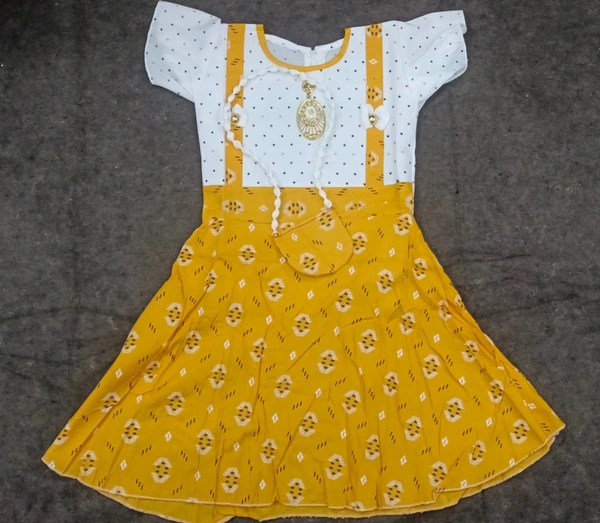 Ethnic Frock - YELLO, 4-5 YEAR'S