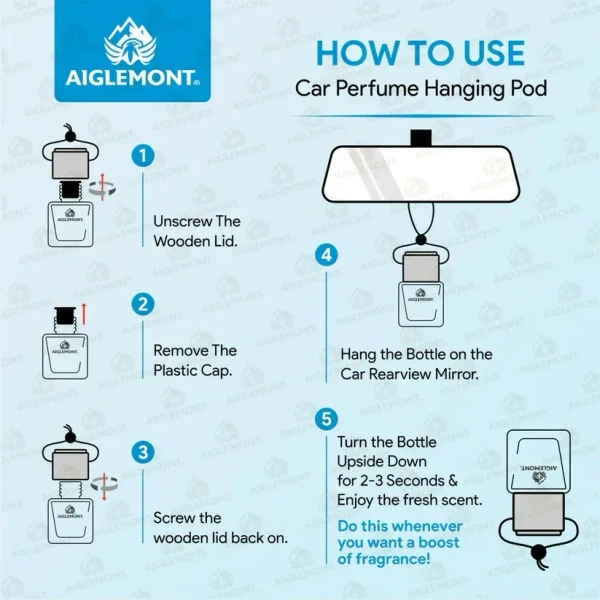 Aiglemont's Cool Water Car Perfume Hanging Pod | Car Air Freshener | Car Accessories - YES, COOL WATER