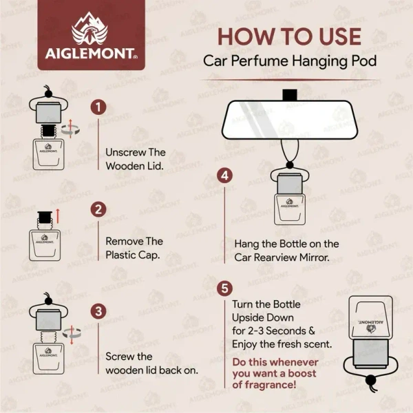 Aiglemont's Aqua Fresh Car Perfume Hanging Pod | Car Air Freshener | Car Accessories - YES, SHANAYA