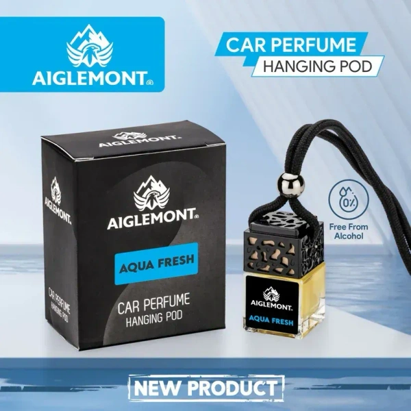 Aiglemont's Aqua Fresh Car Perfume Hanging Pod | Car Air Freshener | Car Accessories - YES, AQUE PERFUMERY