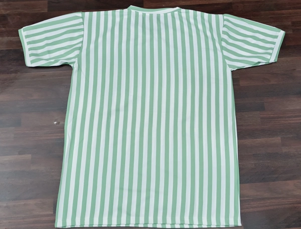 "H&M Men's Medium Striped T-Shirt - White & Light Gray" - XXL, White & Light Green"