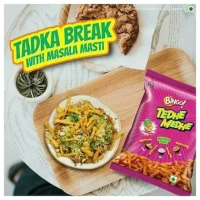 Bingo Masala Tadka Tedhe Medhe 75 g - General Information Brand	Bingo Manufacturer	ITC Ltd. Manufacturer Address	 ITC Limited 37, J.L. Nehru Road, Kolkata - 700071  Manufacturer Email	itccares@itc.in Manufacturer Website	www.aashirvaad.com