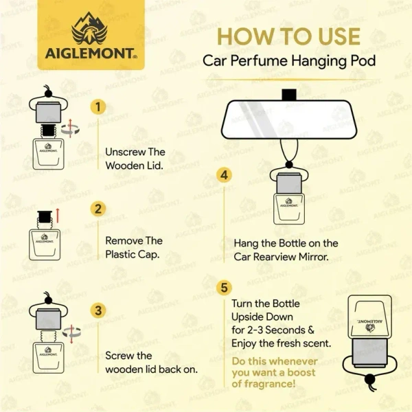 Aiglemont's Imperial Car Perfume Hanging Pod | Car Air Freshener | Car Accessories - YES, ROMANTIC