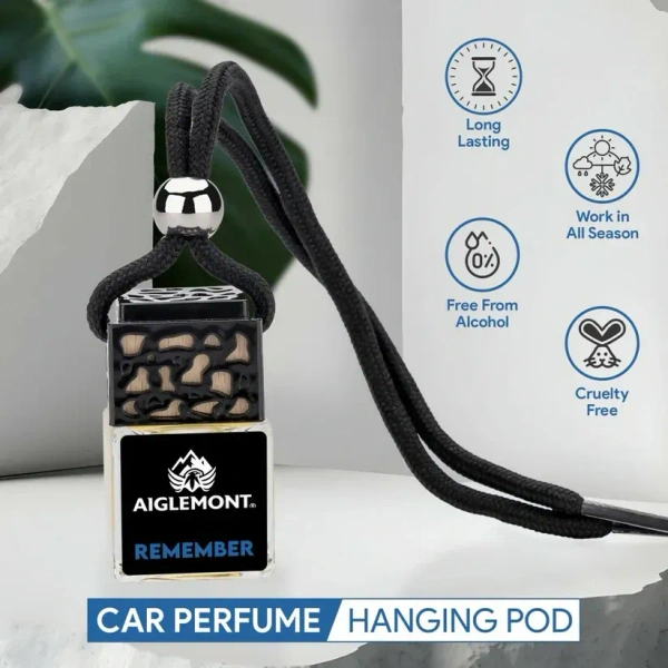 Aiglemont's Remember Car Perfume Hanging Pod | Car Air Freshener | Car Accessories - YES, REMEMBER