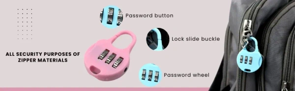 3-Digit Zipper Lock & Zipper Tool (Pack of 2) – Secure & Versatile for All Zipper Materials - EASY RETURN