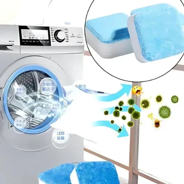 Washing Machine Stain Tank Cleaner Deep Cleaning Detergent Tablet ( 10pc ) - EASY RETURN