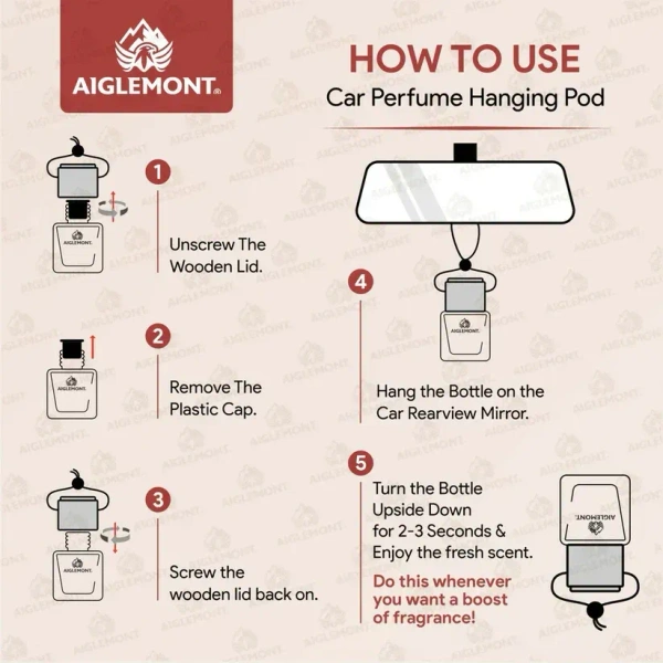 Aiglemont's Luxury 540 Car Perfume Hanging Pod | Car Air Freshener | Car Accessories - yes, ELIXIR PERFUMERY