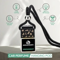 Aiglemont's President Car Perfume Hanging Pod | Car Air Freshener | Car Accessories - YES, PRESIDENT PERFUMERY