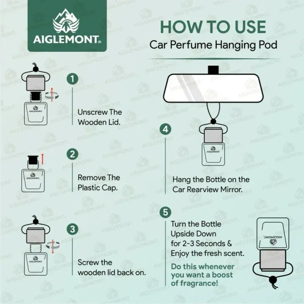 Aiglemont's President Car Perfume Hanging Pod | Car Air Freshener | Car Accessories - YES, PRESIDENT PERFUMERY