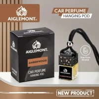 Aiglemont's Amberwood Car Perfume Hanging Pod | Car Air Freshener | Car Accessories - yes, Amberwood perfume