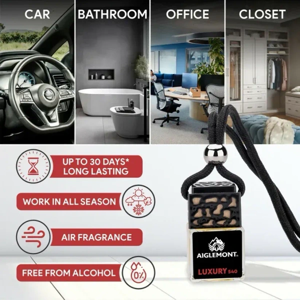 Aiglemont's Luxury 540 Car Perfume Hanging Pod | Car Air Freshener | Car Accessories - yes, ELIXIR PERFUMERY