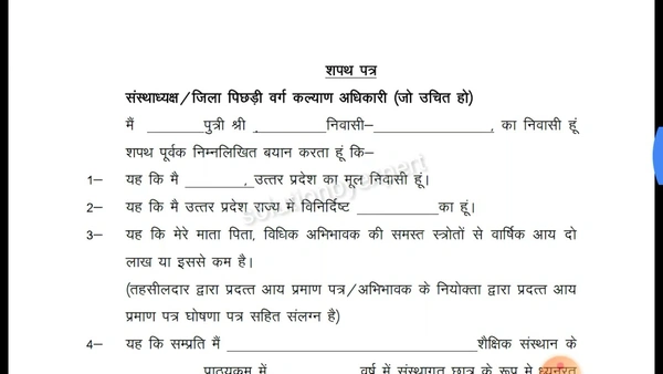 शपथ पत्र या सहमति पत्र