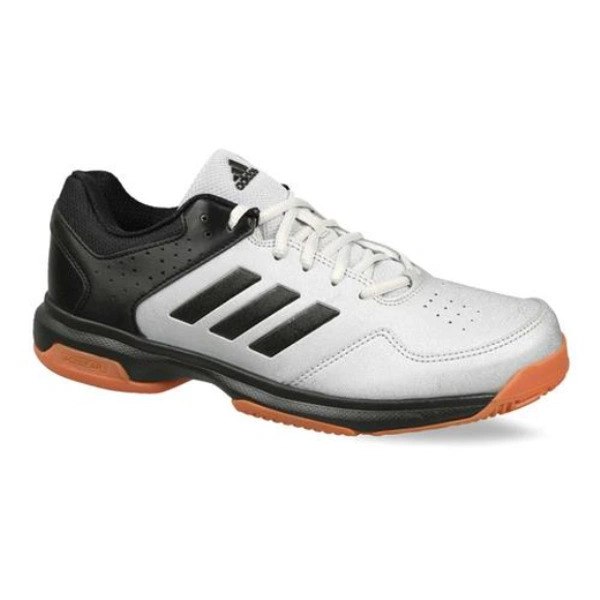 ADIDAS QUICK FORCE INDOOR COURT SHOES (BLACK/SILVER/ORANGE)