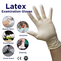Latex Medical Examination Hand Gloves,  Pack of 20 (Medium)