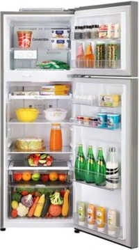 LG 335 L Frost Free Double Door 3 Star Convertible Refrigerator  (Dazzle Steel, GL-T372JDS3)