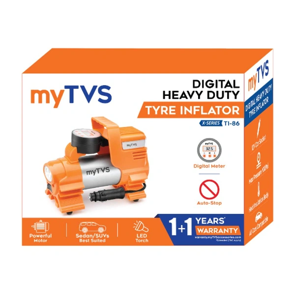 myTVS TI-86 Metallic Digital Auto Cut-Off Car Tyre Inflator