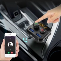 Portronics v5.0 Car Bluetooth Device with Car Charger  (Black)