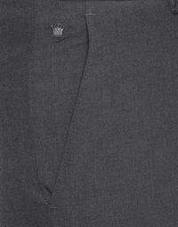 Slim Fit Men Grey Polyester Viscose Blend TrousersCoupons for you