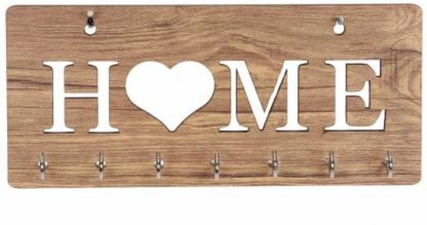 Sehaz Artworks Home-heart-WT-Wall_Shelves Wooden Wall Shelf  (Number of Shelves - 1, Beige)