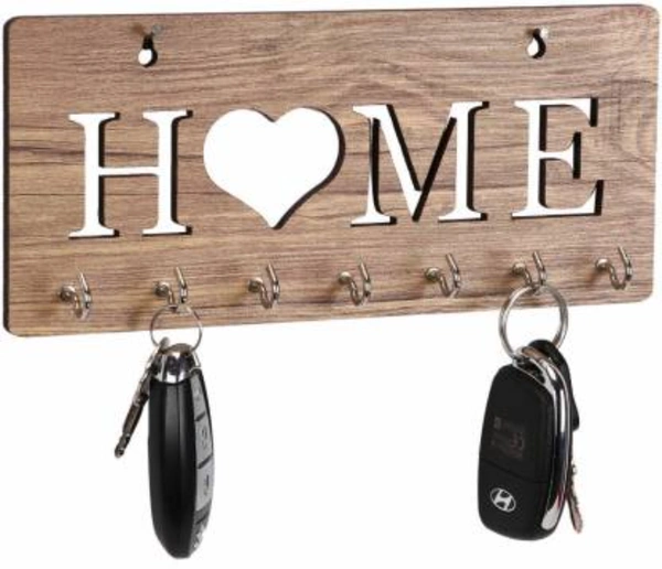 Sehaz Artworks Home-heart-WT-Wall_Shelves Wooden Wall Shelf  (Number of Shelves - 1, Beige)
