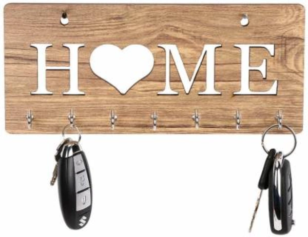 Sehaz Artworks Home-heart-WT-Wall_Shelves Wooden Wall Shelf  (Number of Shelves - 1, Beige)