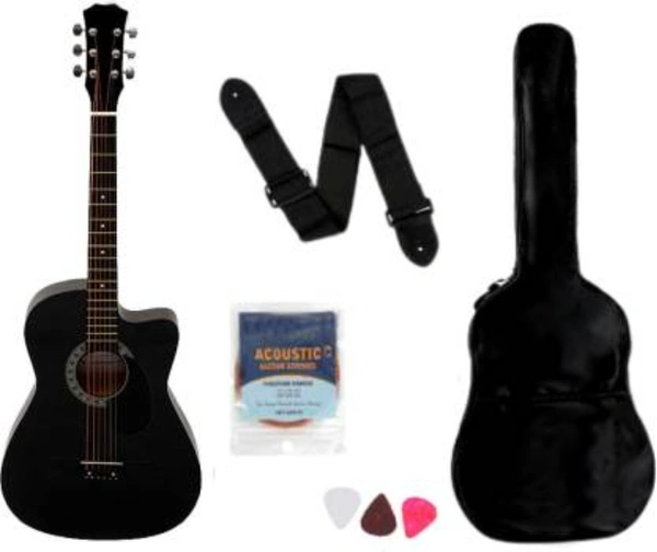 Matrix SmartBuy FKSB-38M-BK Acoustic Guitar Linden Wood Rosewood Right Hand Orientation  (Black)