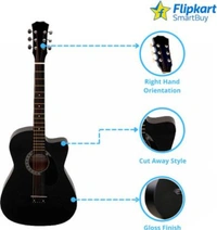 Matrix SmartBuy FKSB-38M-BK Acoustic Guitar Linden Wood Rosewood Right Hand Orientation  (Black)