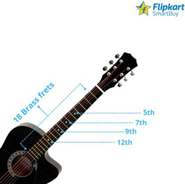 Matrix SmartBuy FKSB-38M-BK Acoustic Guitar Linden Wood Rosewood Right Hand Orientation  (Black)
